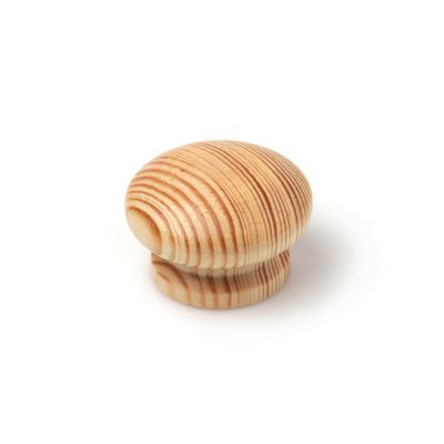 Bouton de meuble rond bois pin verni diamètre 44 mm REI