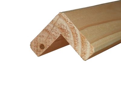 Baguette d'angle douglas rabotée non traitée - Ép.46 x l.46 mm - L.2.50 m - MS BOIS