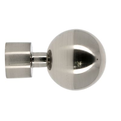 Embout déco boule à visser diam 16 mm Finition Chrome brossé - MOBOIS
