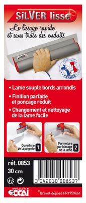 Couteau à lisser "Silver lisse" en inox 20cm OCAI