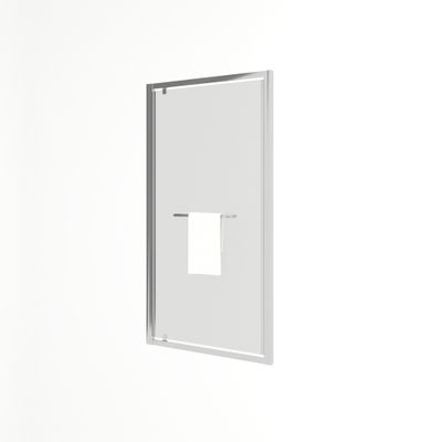 Porte de douche pivotante 100x195 cm profilé chrome verre transparent 6 mm Serenity - OCEA