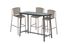 Table mange debout MIAMI bois et fauteuils 135x64x105 cm 4 places - JARDILINE
