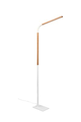 Lampadaire LED Norris blanc et bois 1400 lumens blanc chaud - TRIO