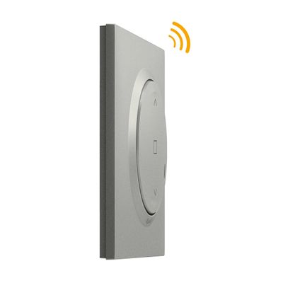 Commande volet roulant connectée sans fil + plaque Aluminium - Dooxie with Netatmo LEGRAND