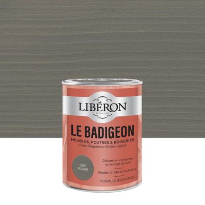 Badigeon meubles, poutres et boiseries Libéron Gris Fusain 250 mL - LIBERON