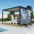 Store latéral zippé pour pergola autoportante SOFIA gris 3,08 m - ORIAL