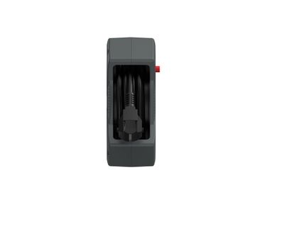 Mini enrouleur électrique 5m 4 prises noir/gris - LINK2HOME