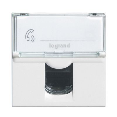Prise RJ45 informatique-téléphone 2 modules finition blanche Mosaic LEGRAND