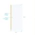 Paroi de douche latérale fixe 80x200 cm profilé or verre transparent 6 mm Rolling - AURLANE