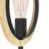 Lampe à poser E27 Basildon bois et noir 40W - EGLO