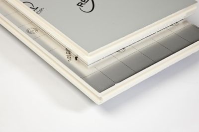 Panneau d'isolation thermique en polyuréthane Fitforall - Épaisseur 100 mm - l.0,60 x L.1,20 m RECTICEL