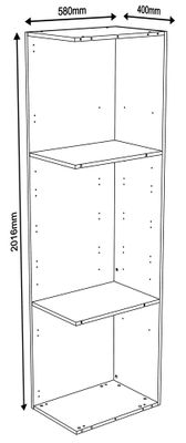 Colonne Creo angle graphite 2016 x 400 x 580 mm OFITRES