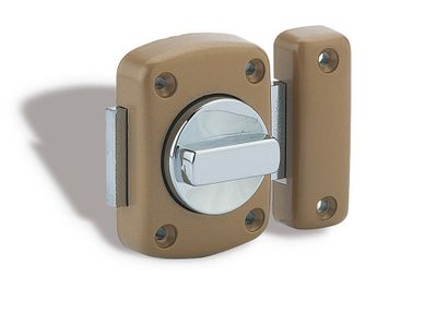 Verrou de meuble Alouette 30 mm à bouton bronze THIRARD