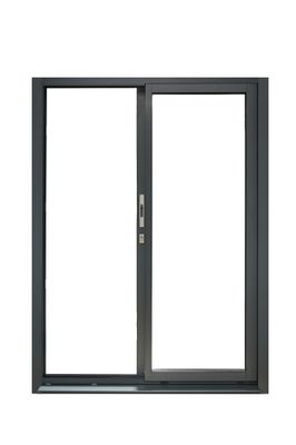 Baie vitrée coulissante pré-montée grise et blanche 2 vantaux 2 rails l.2400 x H.2150 mm CLOSY