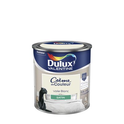 Peinture crème de couleur Voile Blanc Satin 0.5 L - DULUX VALENTINE