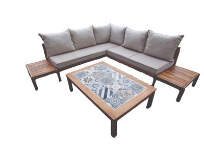 Salon de jardin d'angle OSLO 5 personnes acacia GIVEX