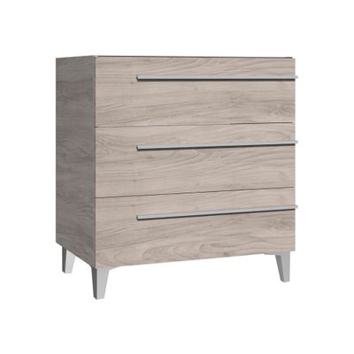Meuble de salle de bains Cies 3 tiroirs L80 x H80 x P46 cm panneau de particules pin gris