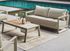 Salon de jardin PERTH aluminium crème avec glacière 4 places - PROLOISIRS