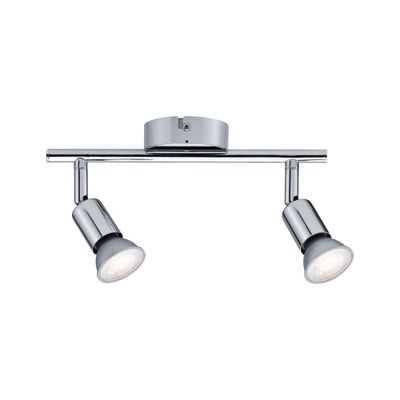Réglette salle de bains 2 spots GU10 Carolina chrome IP44 2x10W - PAULMANN