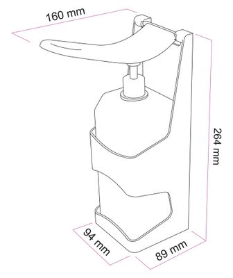 Distributeur de gel hydroalcoolique Palizzi WENKO