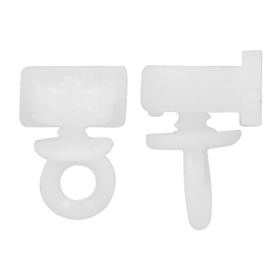 Arrêt de fin pour rail de 14 x 8 mm en PVC Finition Blanc par 2 - MOBOIS