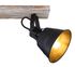 Règle intérieure GÜNTHER noir 2 spots culots E27 60 w 230 V Métal et bois - GLOBO