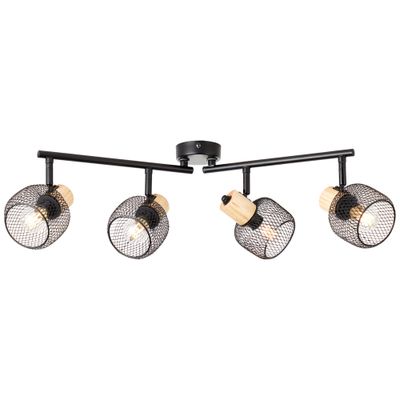 Arc métal et bois E14 4X25W GIADA BRILLIANT