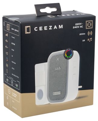 Sonnette sans fil 200m 220V-240V à brancher Blanc - CEEZAM