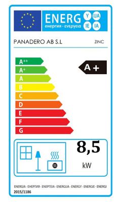 Poêle à bois 7,9 kW ZINC, Livraison à domicile incluse - PANADERO
