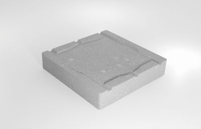 Support béton pour plots plastique ép. 4,8 mm 25 x 25 cm