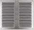 Grille d'aération carrée à persiennes en aluminium anodisé avec moustiquaire 200 x 200 mm AUTOGYRE