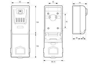 Boîte à clés murale à combinaison rétroéclairée THIRARD