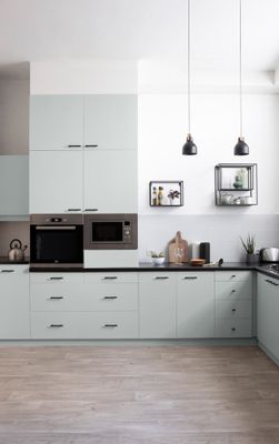 Peinture de rénovation pour cuisine tendre gris finition satinée 2L - V33