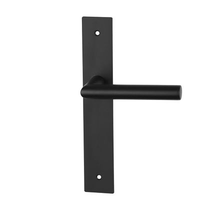 Poignées de porte sur plaques sans trou Edison noir ALPERTEC