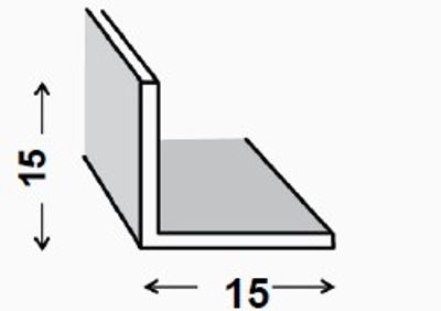 CORNIERE ALU BRUT 15X15X1,5MM 2M  CQFD