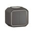 Double interrupteur va-et-vient ou poussoir étanche IP55 en saillie Anthracite - Plexo LEGRAND