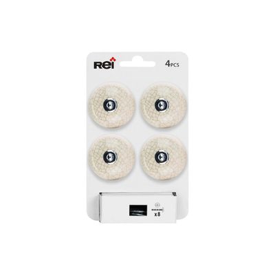 Bouton de meuble rond porcelaine craquelé diamètre 40 mm par 4 REI