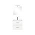 Meuble de salle de bains Volta 2 tiroirs L60 x H50 x P46 cm MDF blanc