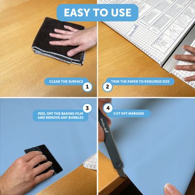 Adhésif décoratif uni caraïbes mat 2 x 0,45 m VENILIA