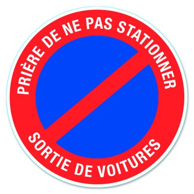 Disque de signalisation stationnement interdit diamètre 280 mm CHAPUIS