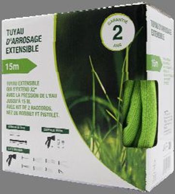 Tuyau d'arrosage extensible 15 m RAINPLAY