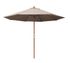 Parasol droit diamètre 3m taupe en eucalyptus PROLOISIRS Livraison à domicile incluse
