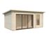 Sauna extérieur Palmako Sanna avec studio et baie simple vitrage -  18,3 m² - PALMAKO