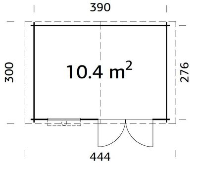 Abri de jardin bois Marron Tanguy 10,4m2 WHITE_WOOD