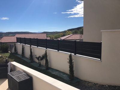 Clôture persienne P-MEX - Gris Anthracite 7016 - L 1,50 m x H 90 cm  - MOREY