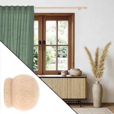 Embout déco anglais à emboîter en bois diam 28 mm Finition Bois brut par 2 - MOBOIS
