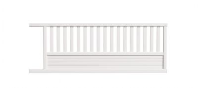 Portail coulissant aluminium JULES l.4,00 x H.1,35 m blanc  - PREFALU