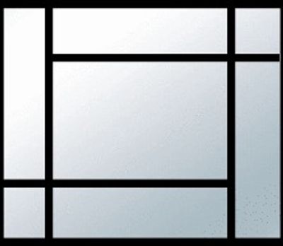 Verrière Orsay Profil Noir Sablé Vitrage Verre Clair L. 1230 mm x H. 1125mm YKARIO