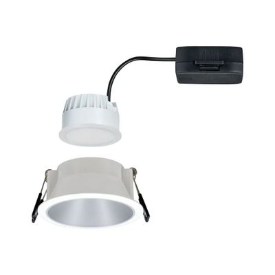 Spot LED encastrable salle de bain IP65 module remplaçable anti-éblouissement Blanc/argent - Cole PAULMANN