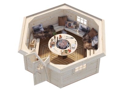 Chalet finlandais en bois Eva - 8,7 m² intérieur - Livraison à domicile incluse - PALMAKO